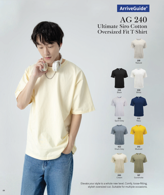 AG240 Ultimate Siro Cotton Oversized T-Shirt (240gsm Unisex)
