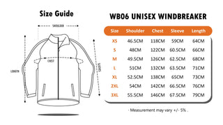 WB06 Basic Full-Zip Windbreaker Jacket (Unisex)