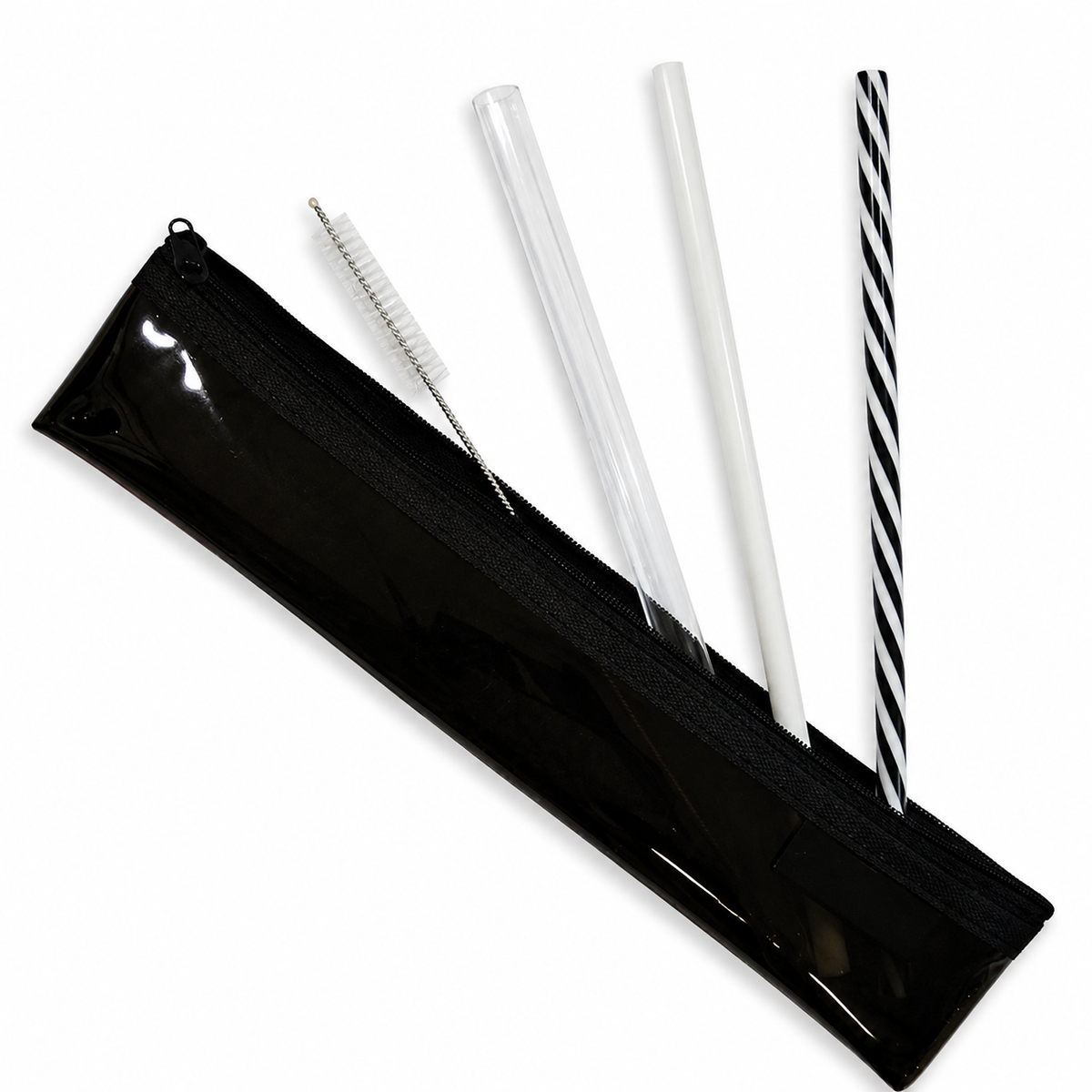 EcoFlex Reusable Plastic Straw Set