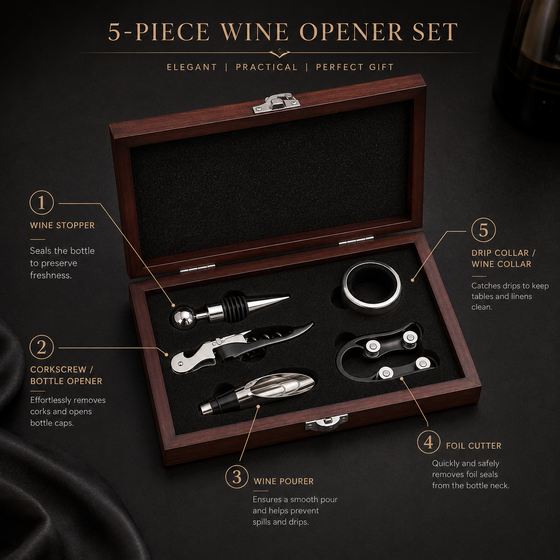 LuxeCask Wine Opener Gift Set - hover image