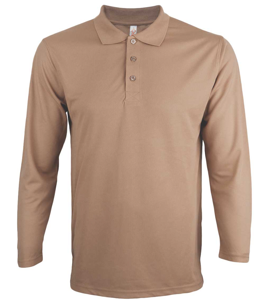 QD67 Microfibre Long Sleeve Polo Shirt (Unisex)