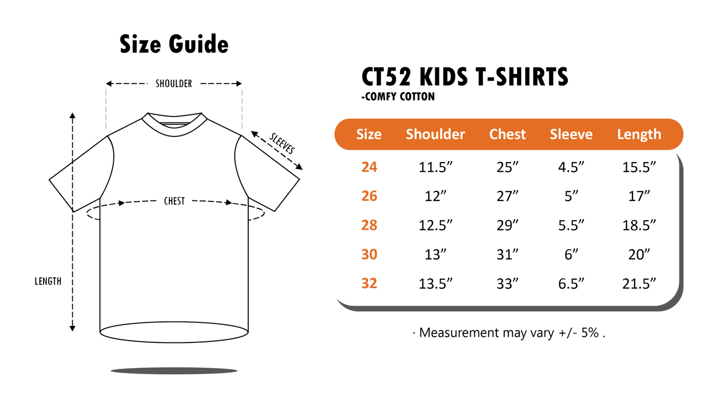 CT52 Kids Comfy Cotton Short Sleeve T-Shirt