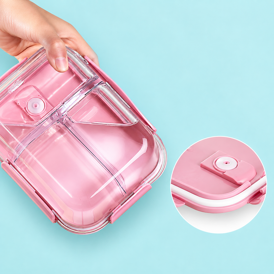 1040ml Two-Compartment Glass Lunch Box - hover image