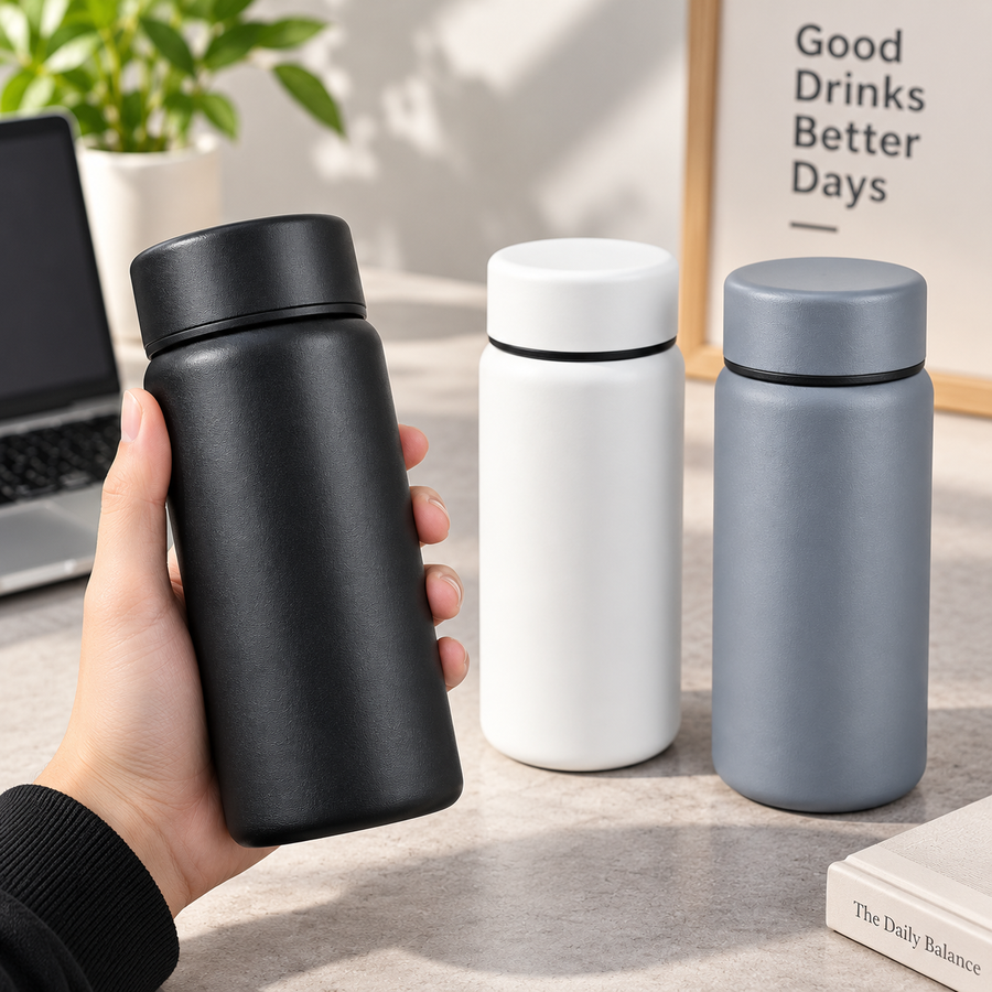 380ml Compact Stainless Steel Vacuum Flask