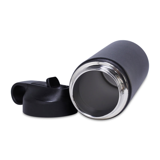 Insulated 550ml Stainless Steel Bottle with Straw & Brush - hover image