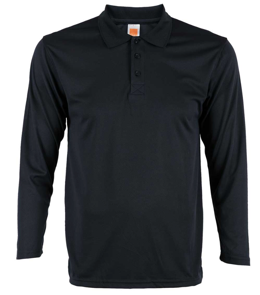 QD67 Microfibre Long Sleeve Polo Shirt (Unisex)
