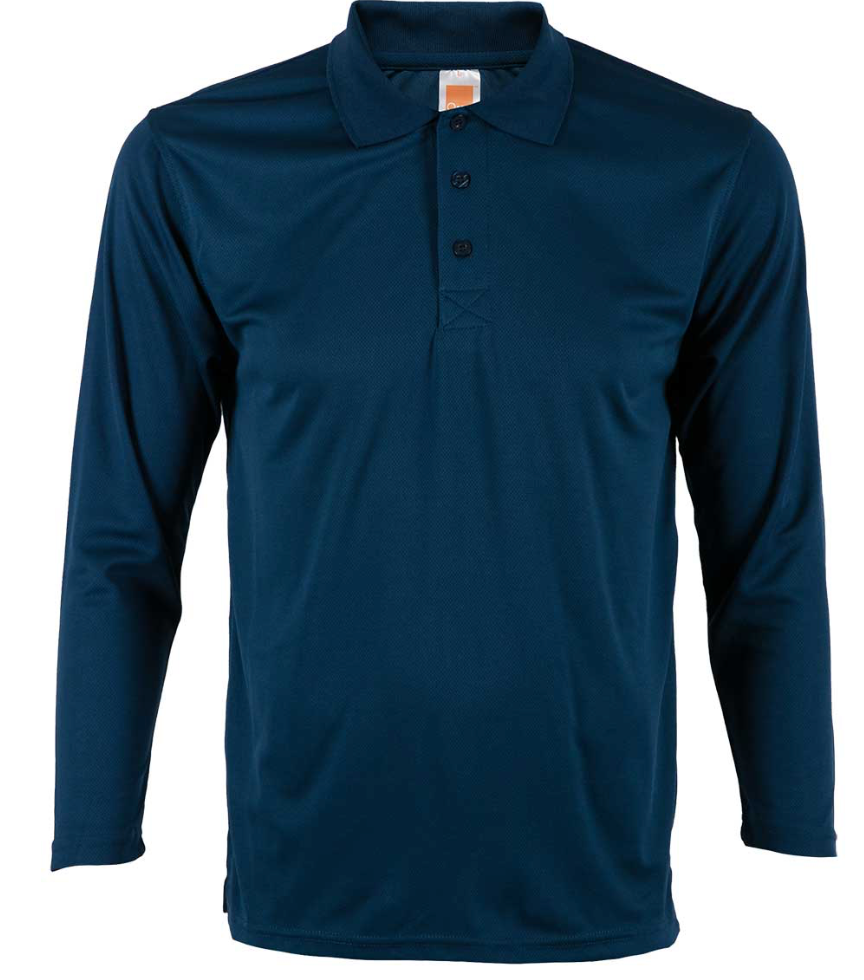 QD67 Microfibre Long Sleeve Polo Shirt (Unisex)