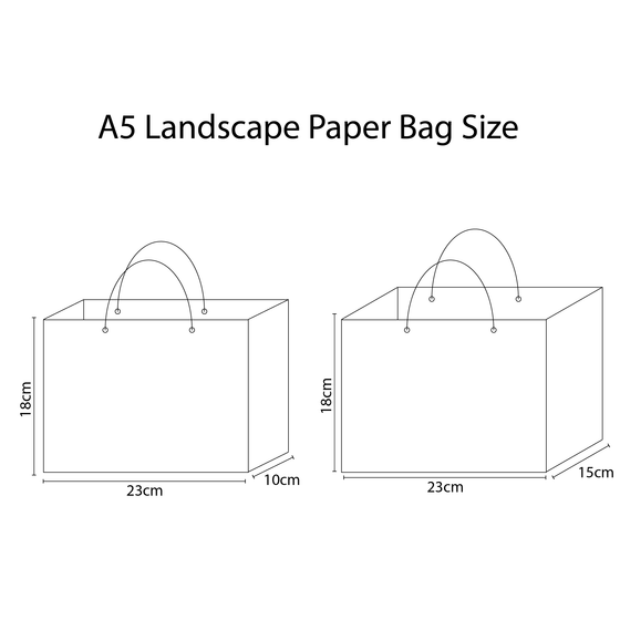 A5 Landscape Laminated Paper Bag - hover image