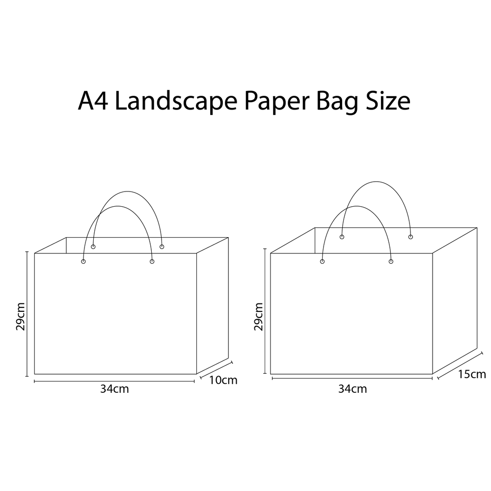 A4 Landscape Laminated Paper Bag