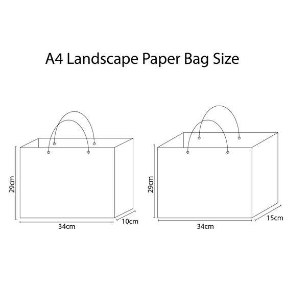 A4 Landscape Laminated Paper Bag - hover image
