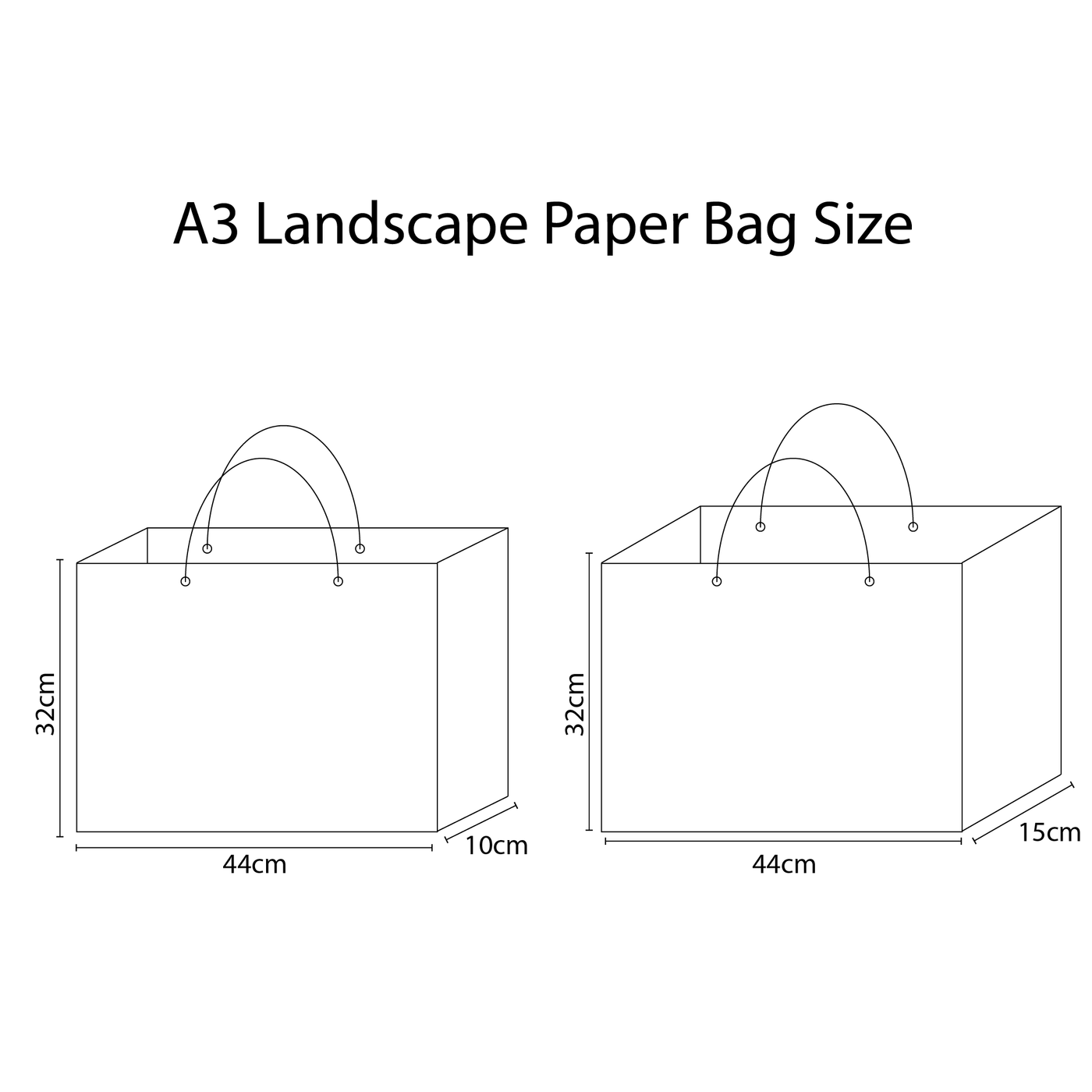 A3 Landscape Kraft Paper Bag