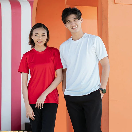 QD56 Polyester Interlock Short Sleeve T-Shirt (Unisex) - hover image