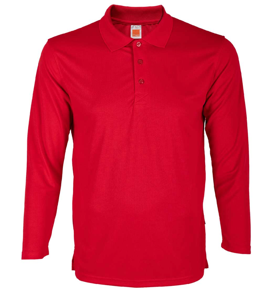 QD67 Microfibre Long Sleeve Polo Shirt (Unisex)