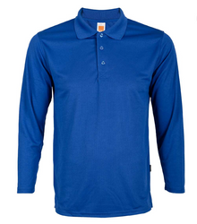 QD67 Microfibre Long Sleeve Polo Shirt (Unisex)