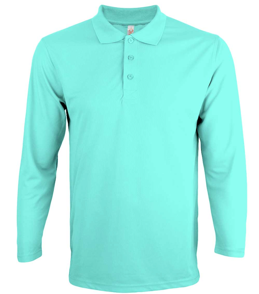 QD67 Microfibre Long Sleeve Polo Shirt (Unisex)