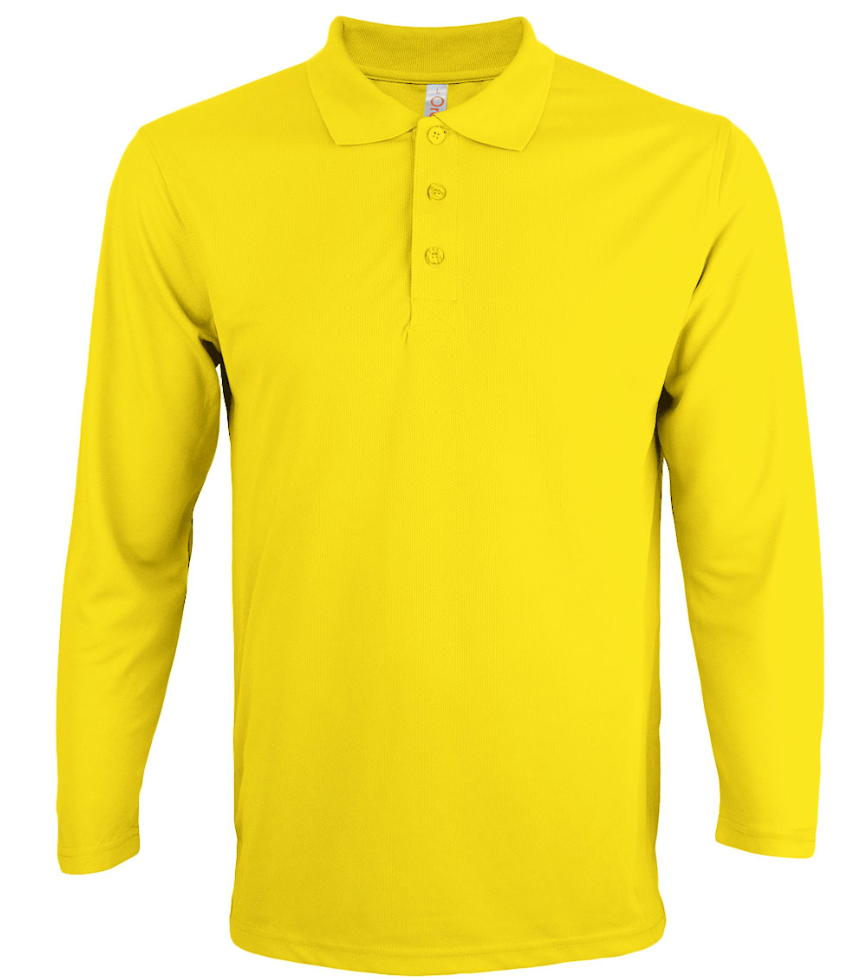 QD67 Microfibre Long Sleeve Polo Shirt (Unisex)